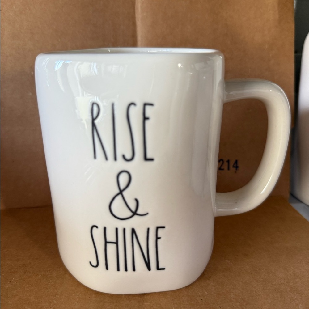 Rae Dunn White Rise & Shine Mug